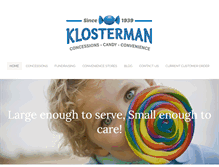 Tablet Screenshot of klostermandistributing.com